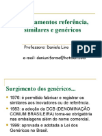 Aula 1 Medicamentos Referência, Similares e Genéricos