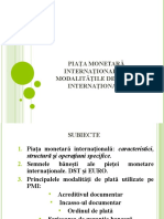 TEMA 2. Piata Monetara Internationala