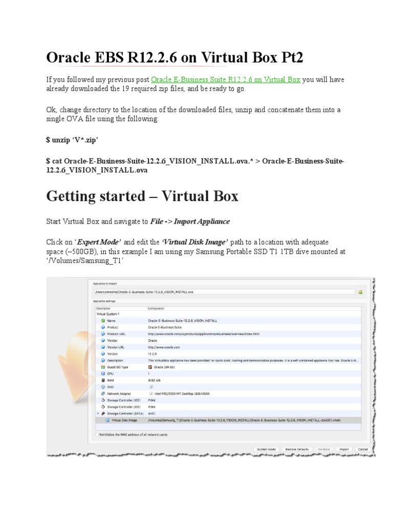 Oracle EBS R12.2.6 On Virtual Box | PDF | Databases | Oracle Corporation