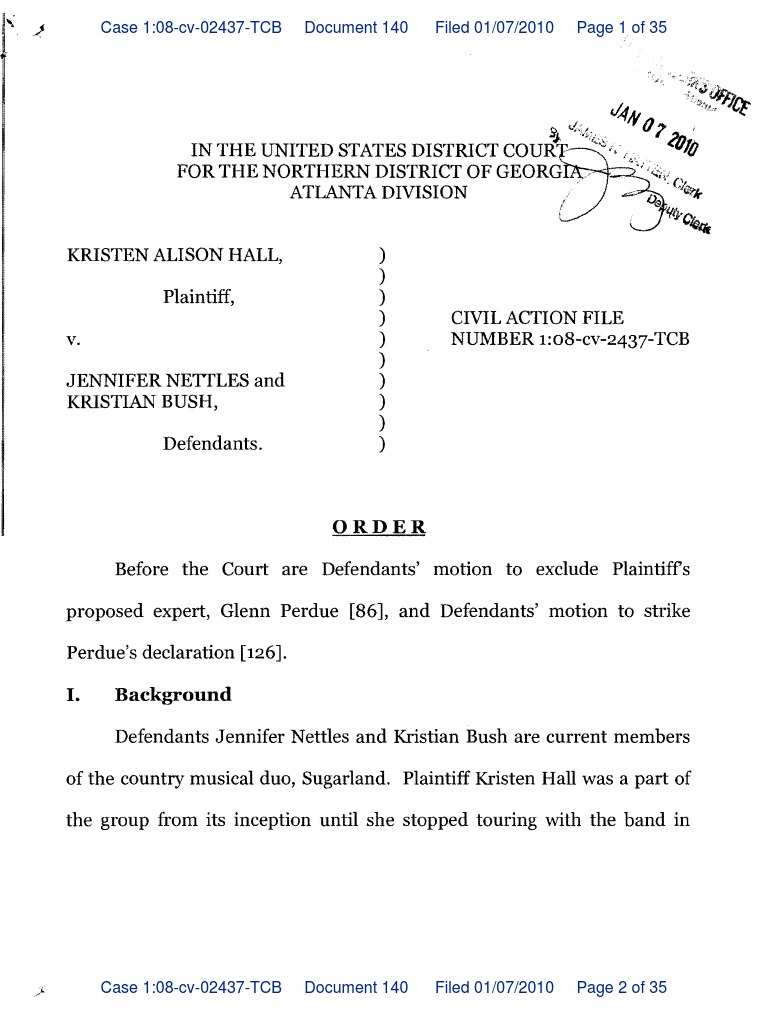 Court Ruling on Expert Testimony in Hall v. Nettles | PDF | Daubert ...
