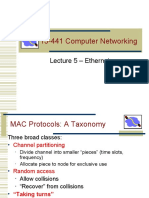 15-441 Computer Networking: Lecture 5 - Ethernet