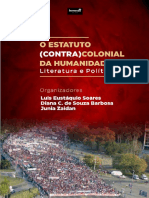 Livro Pronto - o Estatuto Contracolonial Da Humanidade-literatura e Politica 0
