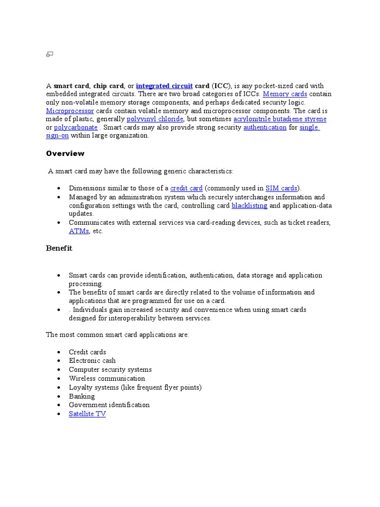 A Smart Card | PDF