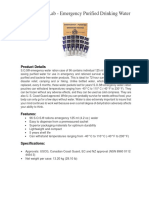 S.O.S Food Lab - Emergency Purified Drinking Water