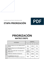 Matrices Priorización