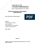 Maestría en Project Management Semipresencial Curso Innovación y Design Thinking Tarea 02