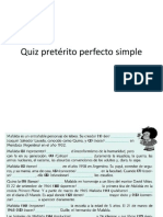 Quiz Preterito Perfecto Simple