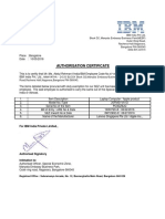 Authorisation Certificate: For IBM India Private Limited.