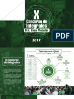 X Concurso de Integrales 2017 - Brochure