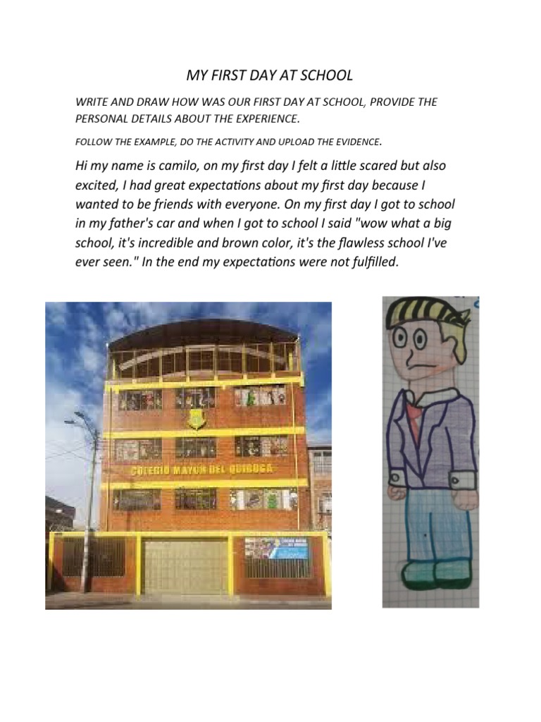 My First Day at School | PDF