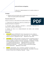 Institucionalización Del Turismo en Argentina PLANI