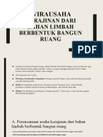 Wirausaha Kerajinan Dari Bahan Limbah Berbentuk Bangun Ruang