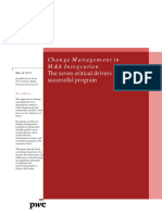 PWC M&A Integration - Change Management