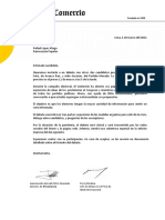 Carta de invitación a Rafael López Aliaga.