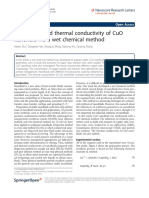 (Artigo) - Preparation and Thermal Conductivity of CuO Nanofluid Via A Wet Chemical Method - ZHU 2011