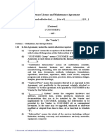 Software Licence and Maintenance Agreement Template