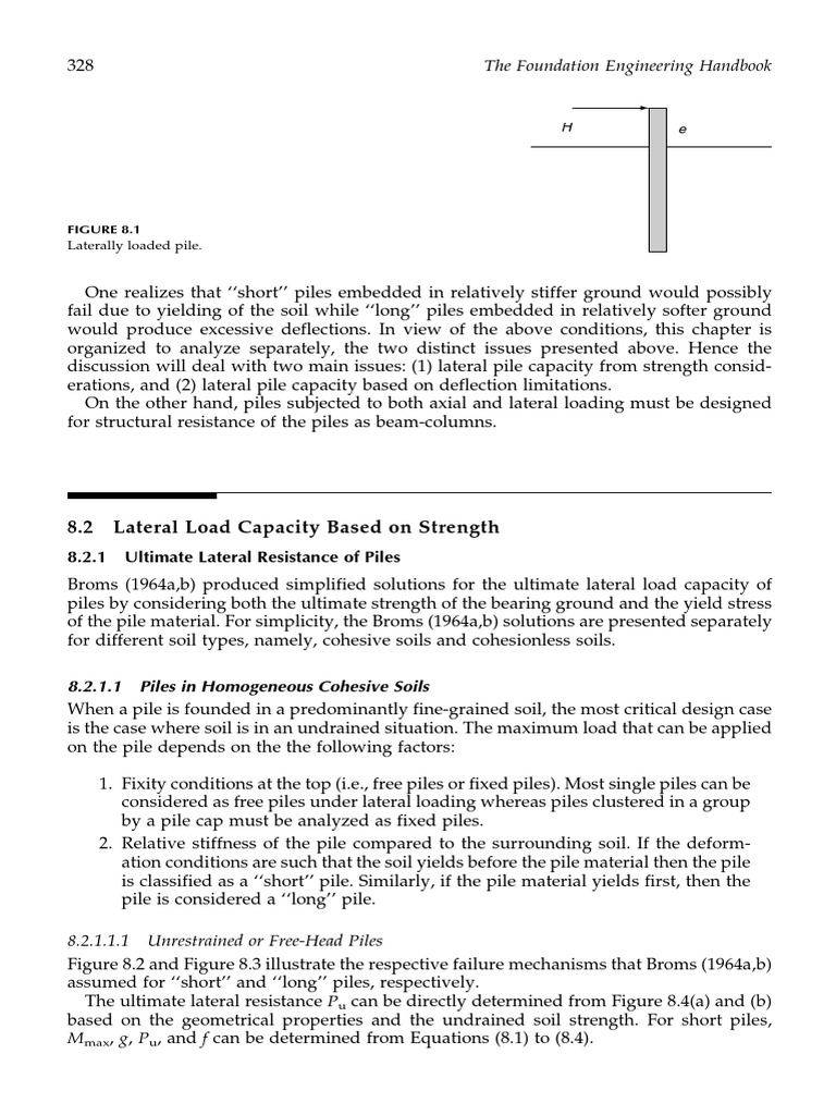Lateral Capacity of Cohesive Soil Piles | PDF | Strength Of Materials ...