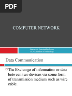 Computer Network: Shabir Ali, Assistant Professor, GLNA Institute of Technology