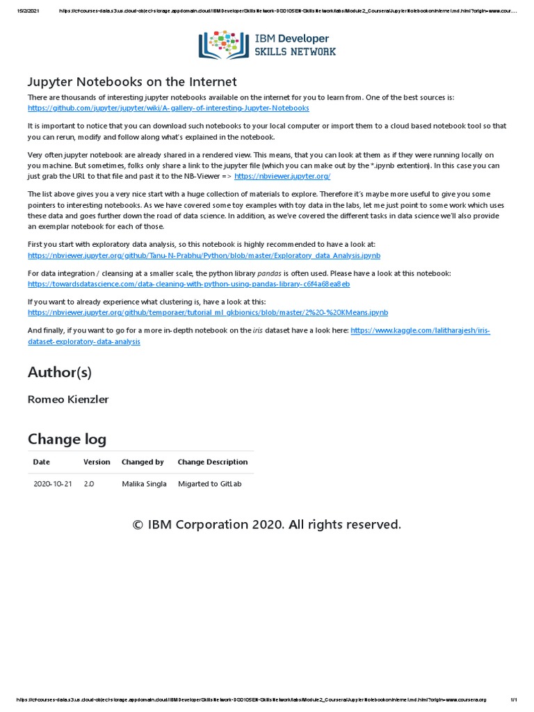 Author(s) : Jupyter Notebooks On The Internet | PDF | Information Age ...
