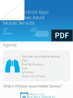 Building Android Apps With Windows Azure Mobile Services: Name Title Organization