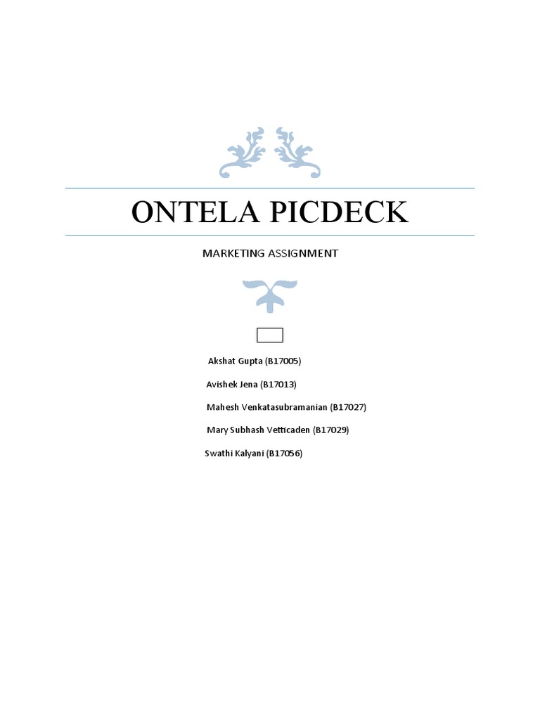 Ontela Picdeck Market Segmentation Analysis | PDF | Cluster Analysis ...