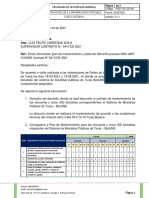 Envió información plan de mantenimiento y datos de Domicilio proceso SMC-AMT-0142020 Contrato N° 0410 DE 2021
