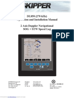 Dl850 (270 KHZ) Operation and Installation Manual 2 Axis Doppler Navigational Sog + STW Speed Log