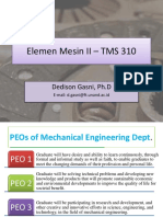 Elemen Mesin II - TMS 310: Dedison Gasni, PH.D