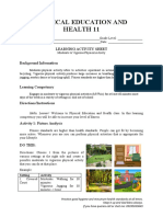 Physical Education and Health 11: Learning Activity Sheet