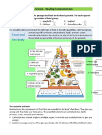Food Pyramid Word Worksheet