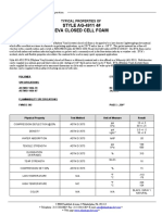 STYLE AG-4911 4# Eva Closed Cell Foam: Typical Properties of