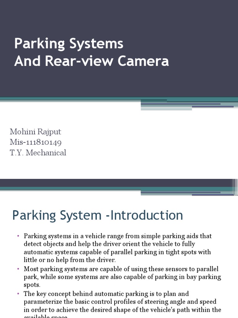 Automatic Parking & Rear-View Tech | PDF | Vehicles | Motor Vehicle