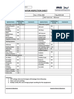 Generator inspection sheet JE-01