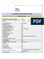 Tyre Mounted Crane Inspection Sheet