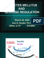 Diabetes Mellitus AND Glucose Regulation: March