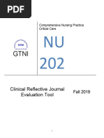 Clinical Reflective Journal Evaluation Tool: Fall 2019