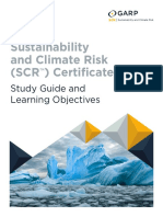 Sustainability and Climate Risk (SCR) Certificate: Study Guide and Learning Objectives