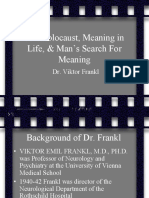 Victor Frankl the Holocaust, Meaning in Life, & Man’s Search for Meaning