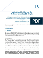 Subject-Specific Criteria of The Technical Committee 13 - Physics
