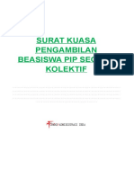 Surat Kuasa Pengambilan Beasiswa Pip Secara Kolektif