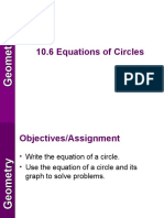 10.6 Equations of Circles