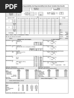 Gage Repeatability and Reproducibility Data Sheet Variable Data Results