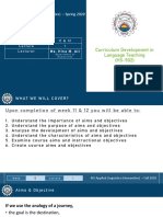 MS Applied Linguistics (Humanities) - Spring 2020: Curriculum Development in Language Teaching (HS-502)