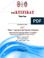 Sertifikat TGL 17 Sept 2020 - Improving The Daily Productivity of Dyslipidemic Patients With The Lowest Dose of Statin - Is It Possible