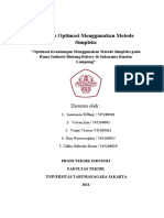 Analisis Optimasi Menggunakan Metode Simpleks: Disusun Oleh