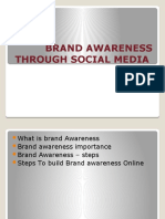 Brand Awareness Through Social Media