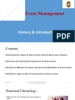 History of Sports Event Management