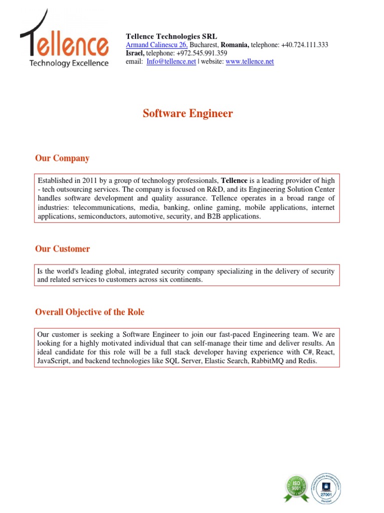 Software Engineer Opportunity | PDF | Application Software | Software ...