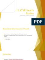 Year 11 ATAR Health Studies: Determinants of Health - Biomedical