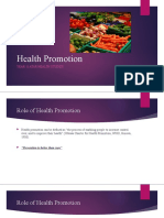 Health Promotion Role and Strategies